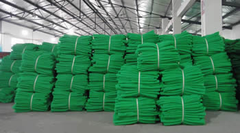 Packed Construction Safety Netting is neatly placed in the factory.